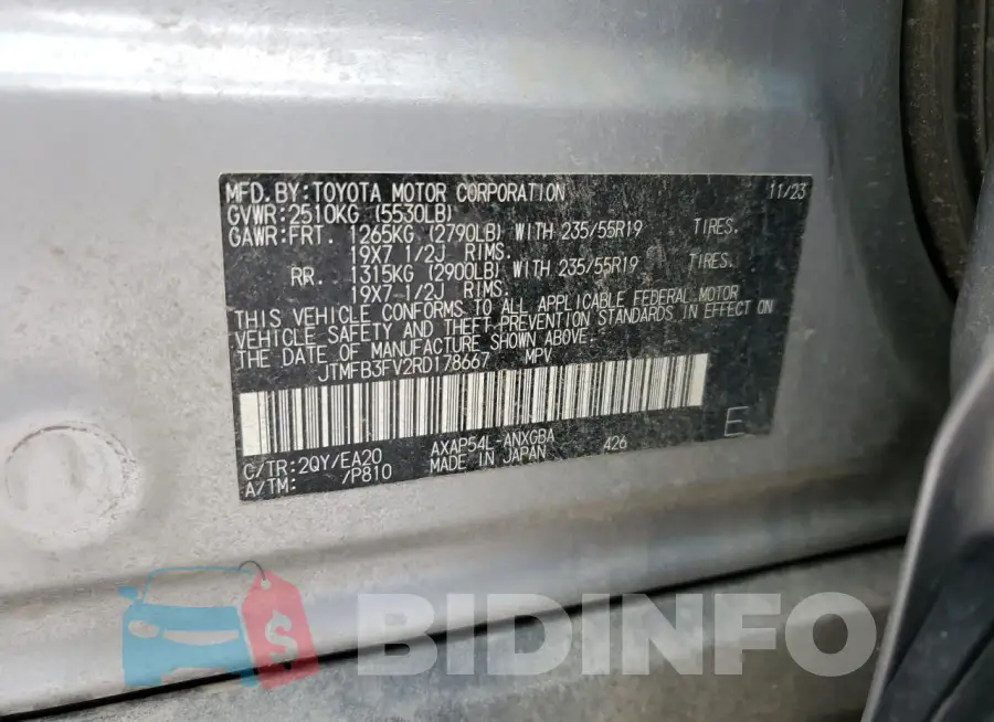 JTMFB3FV2RD178667 Photo# 13