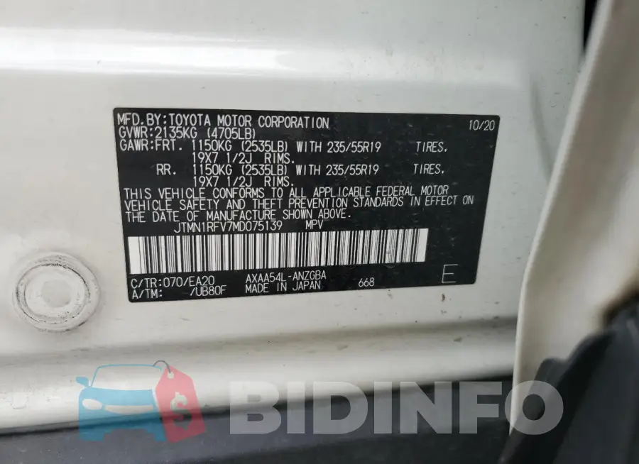 JTMN1RFV7MD075139 Photo# 13