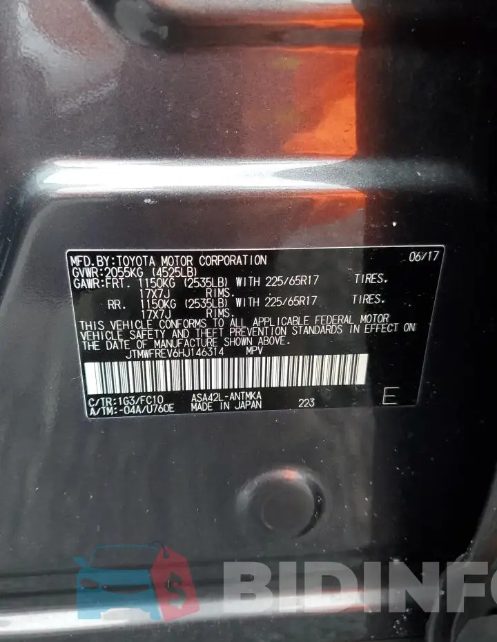 JTMWFREV6HJ146314 Photo# 13