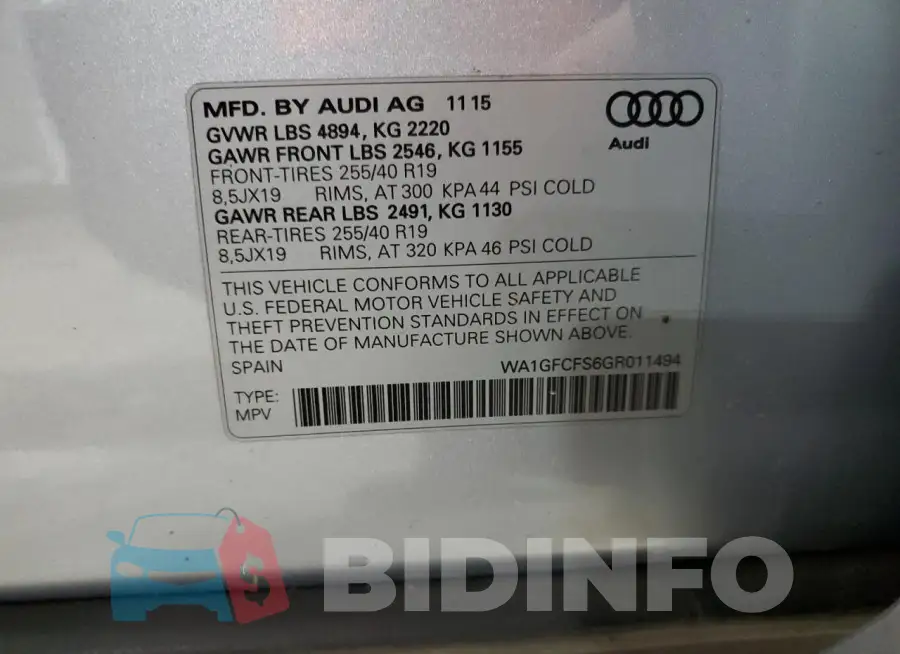 WA1GFCFS6GR011494 Photo# 13