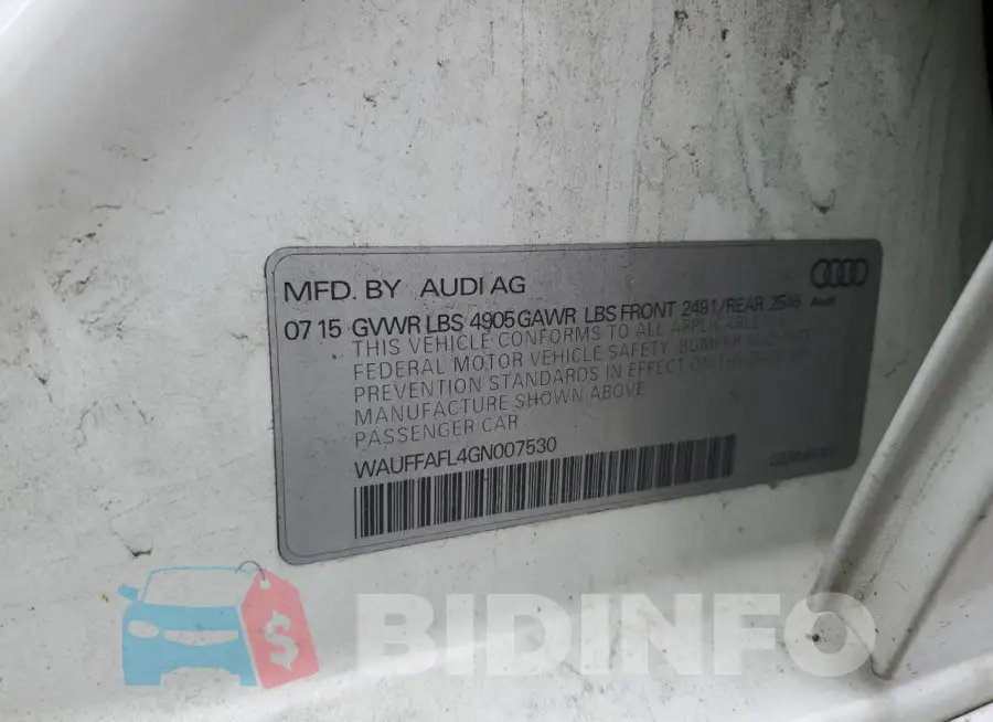 WAUFFAFL4GN007530 Photo# 12
