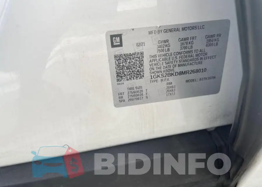1GKS2BKD8MR268010 Photo# 10