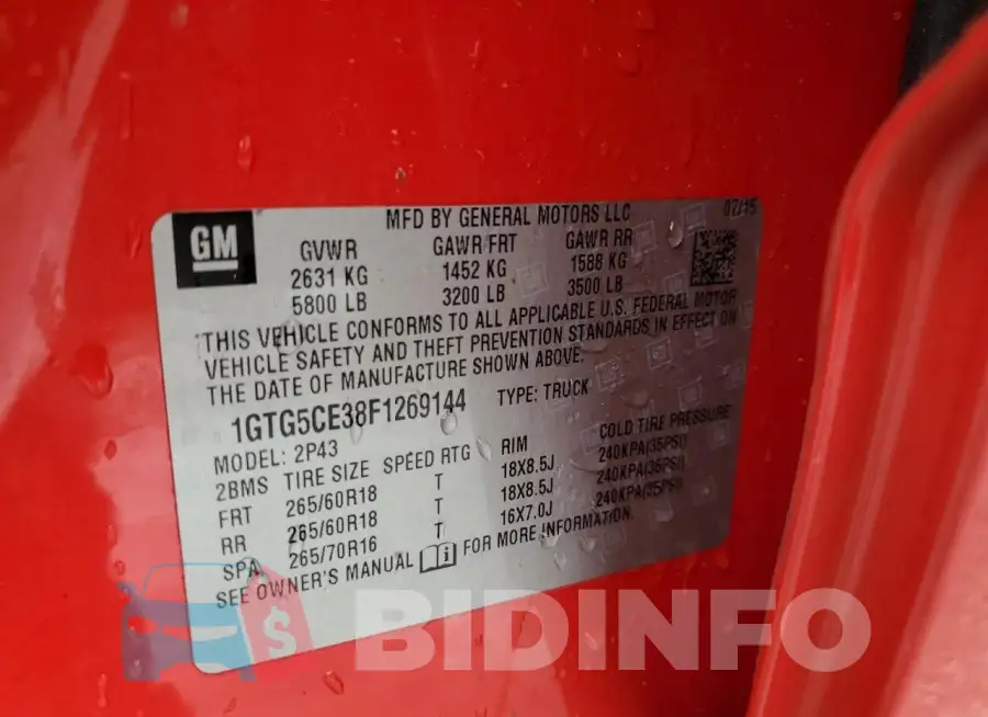 1GTG5CE38F1269144 Photo# 13