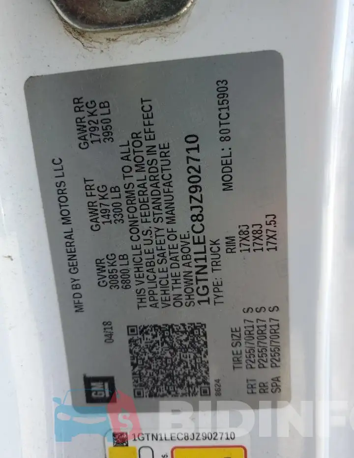 1GTN1LEC8JZ902710 Photo# 12