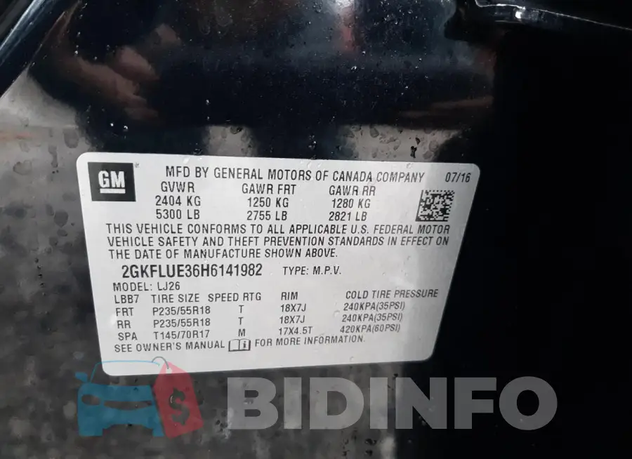 2GKFLUE36H6141982 Photo# 13