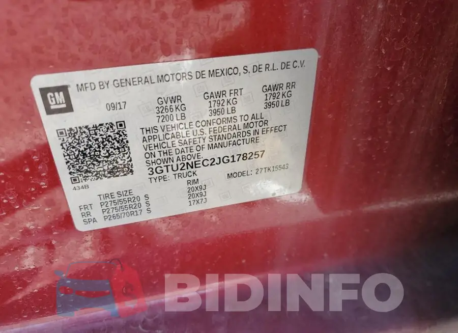 3GTU2NEC2JG178257 Photo# 12