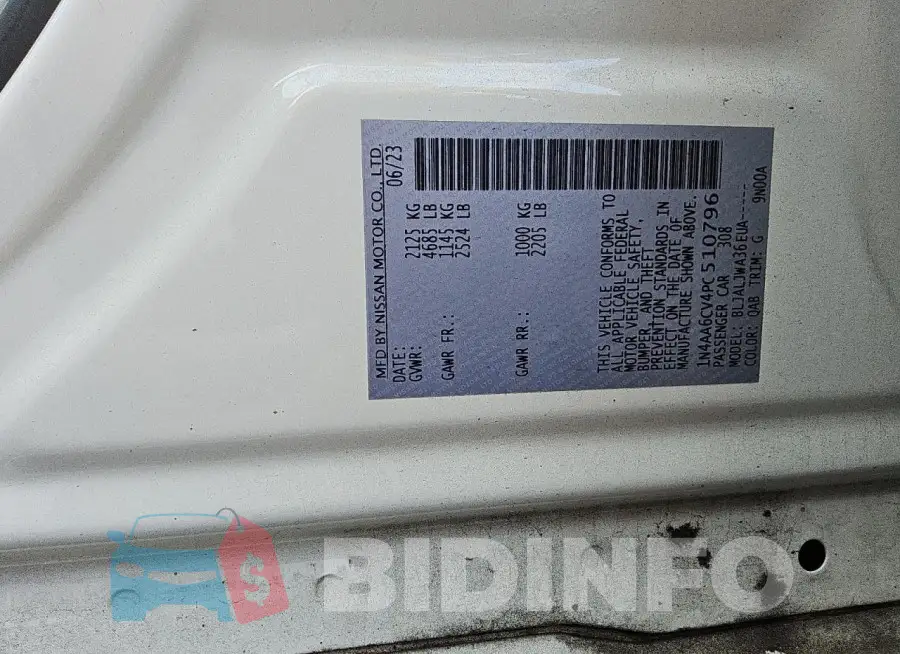 1N4AA6CV4PC510796 Photo# 12