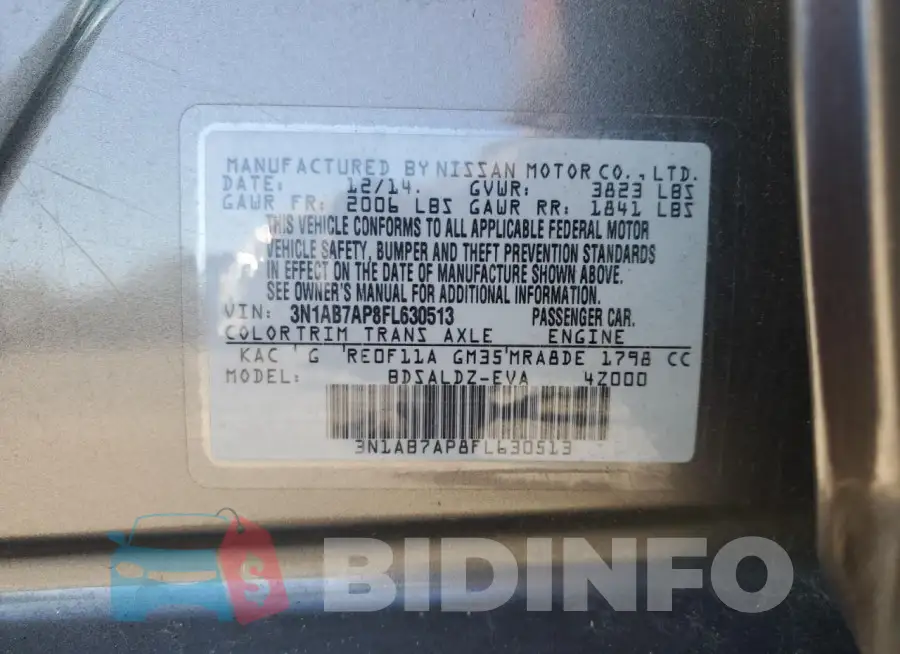 3N1AB7AP8FL630513 Photo# 12