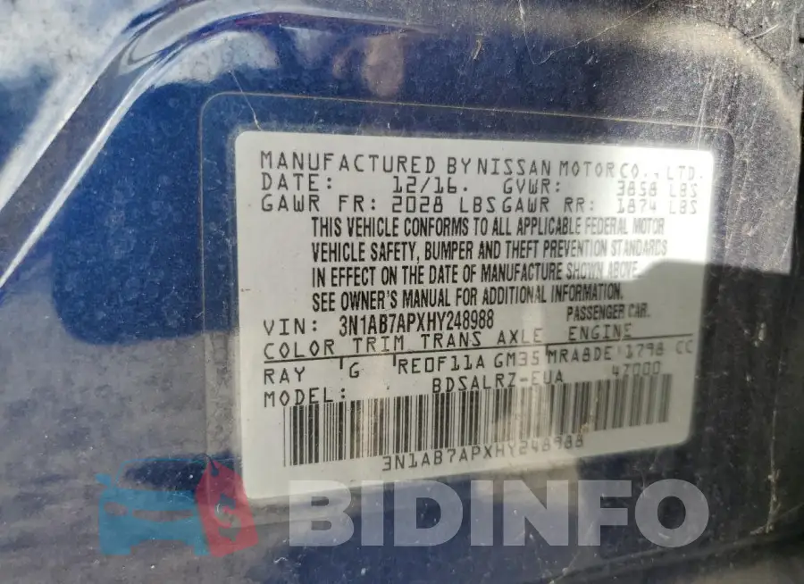 3N1AB7APXHY248988 Photo# 13