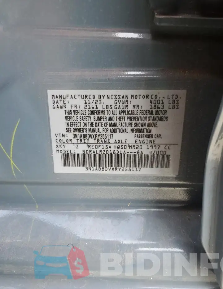 3N1AB8DVXRY255117 Photo# 13