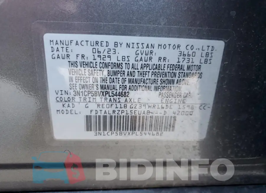 3N1CP5BVXPL544682 Photo# 13