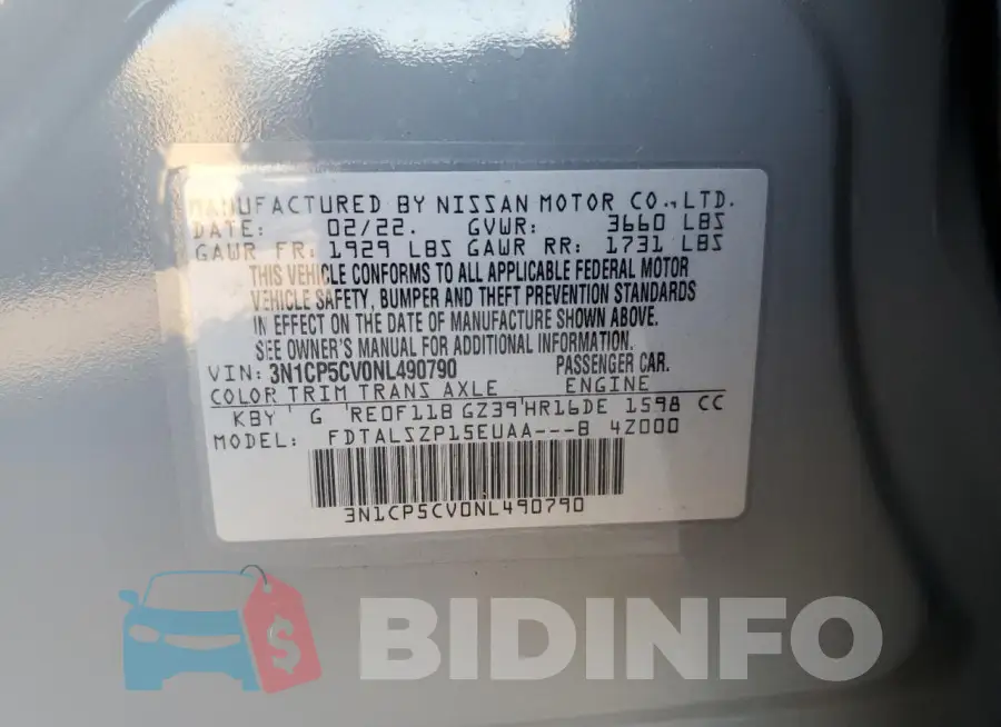 3N1CP5CV0NL490790 Photo# 13