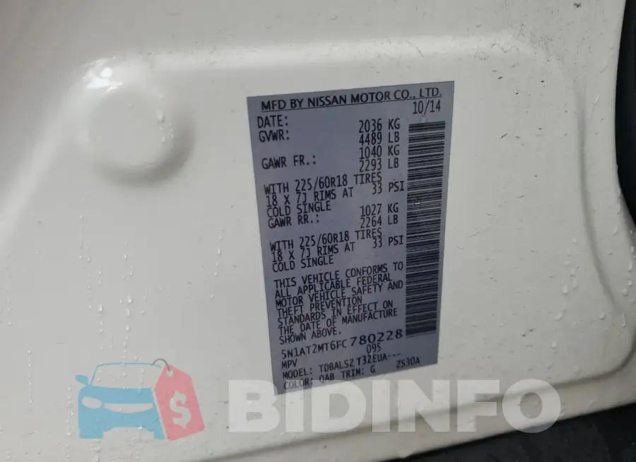 5N1AT2MT6FC780228 Photo# 13