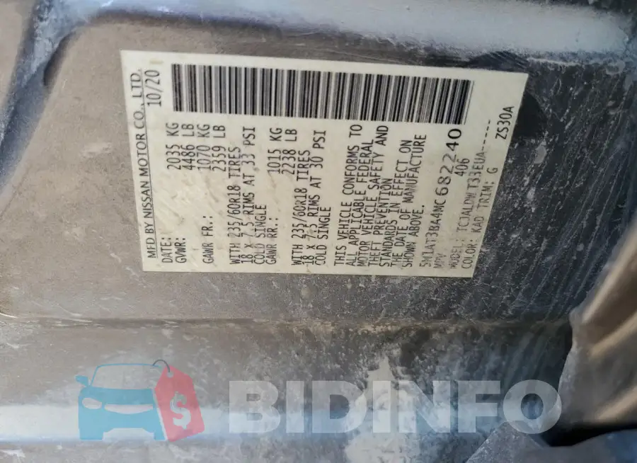 5N1AT3BA4MC682240 Photo# 13