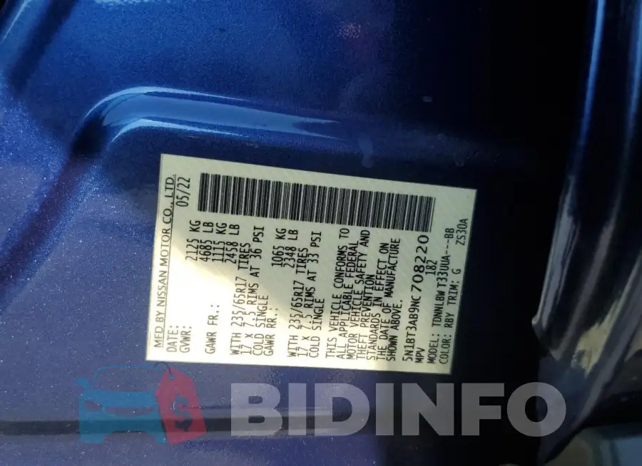 5N1BT3AB9NC708220 Photo# 14