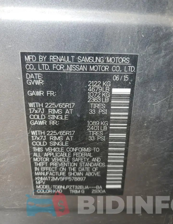 KNMAT2MV5FP578897 Photo# 13