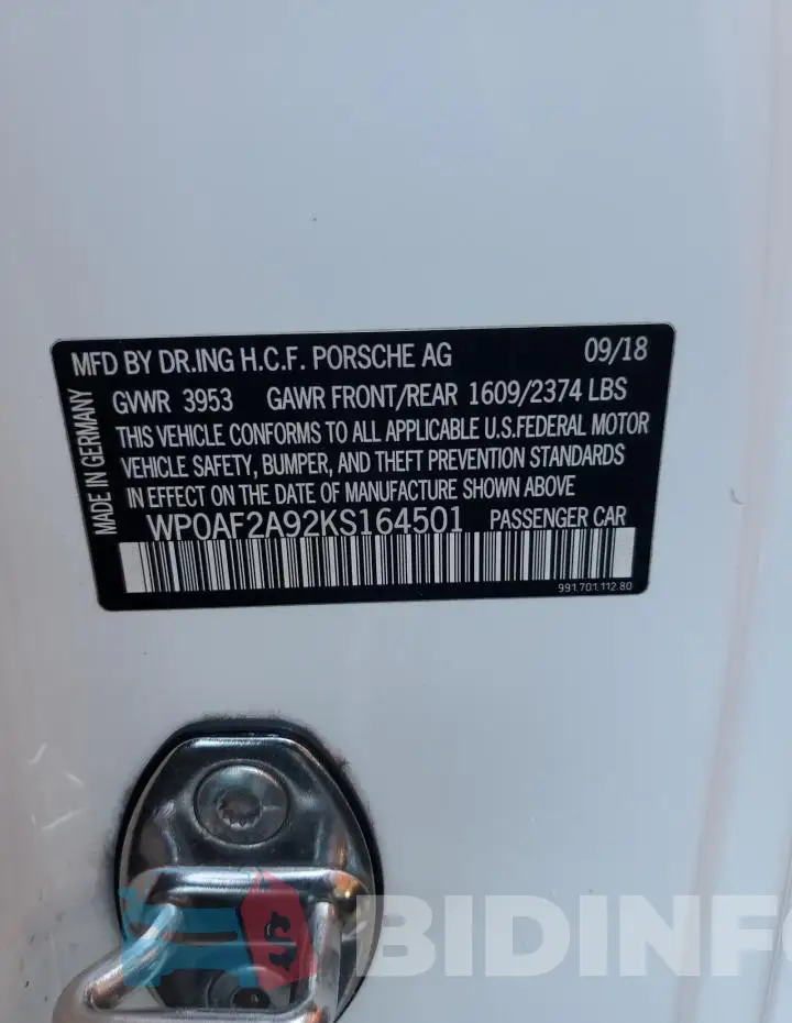 WP0AF2A92KS164501 Photo# 12