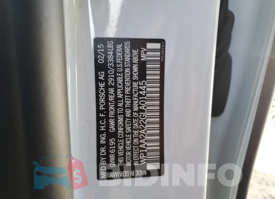WP1AA2A22GLA01445 Photo# 13