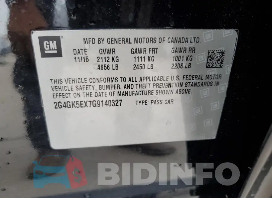 2G4GK5EX7G9140327 Photo# 12
