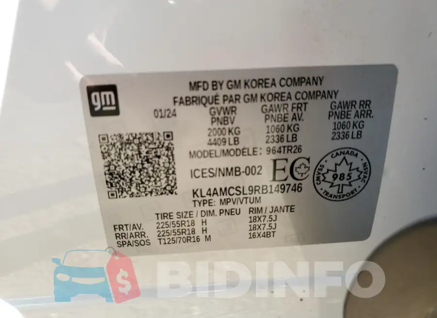 KL4AMCSL9RB149746 Photo# 13