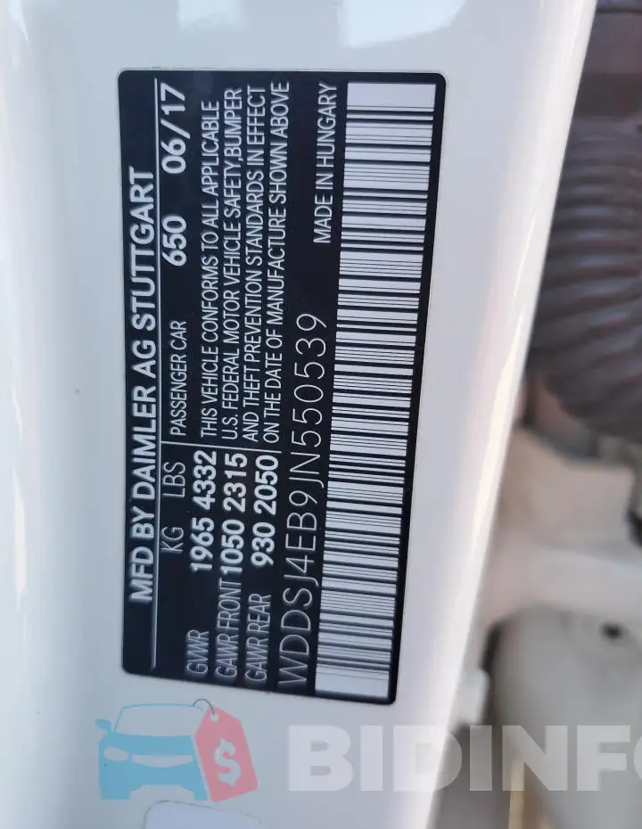 WDDSJ4EB9JN550539 Photo# 12