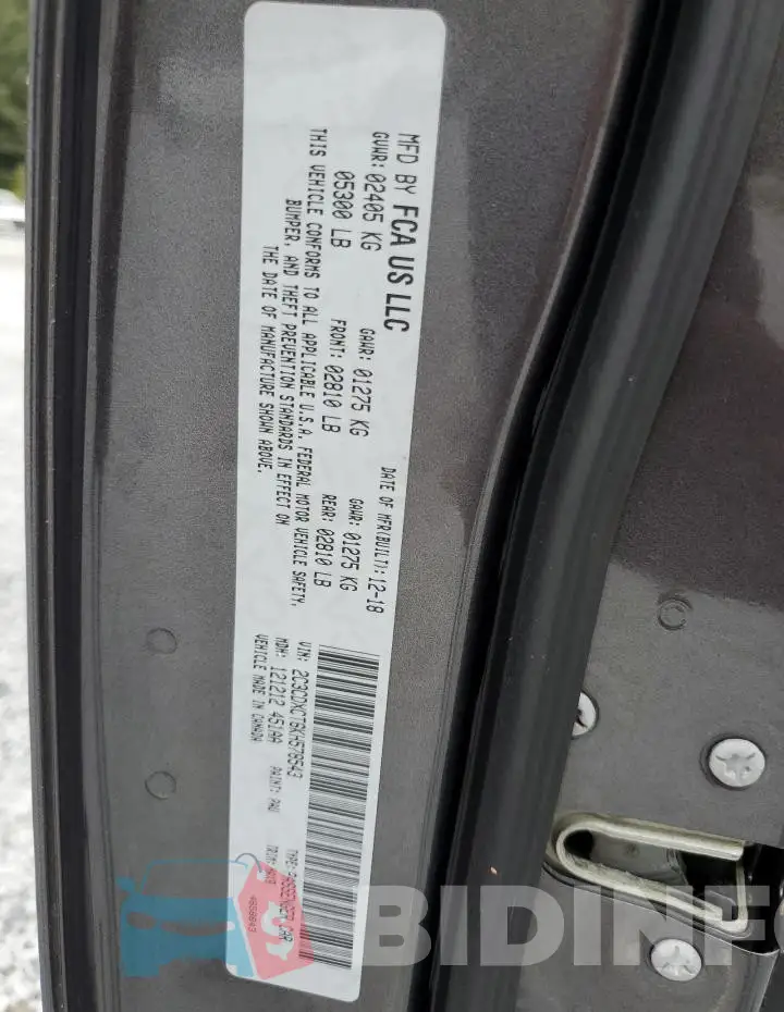 2C3CDXCT6KH578543 Photo# 12