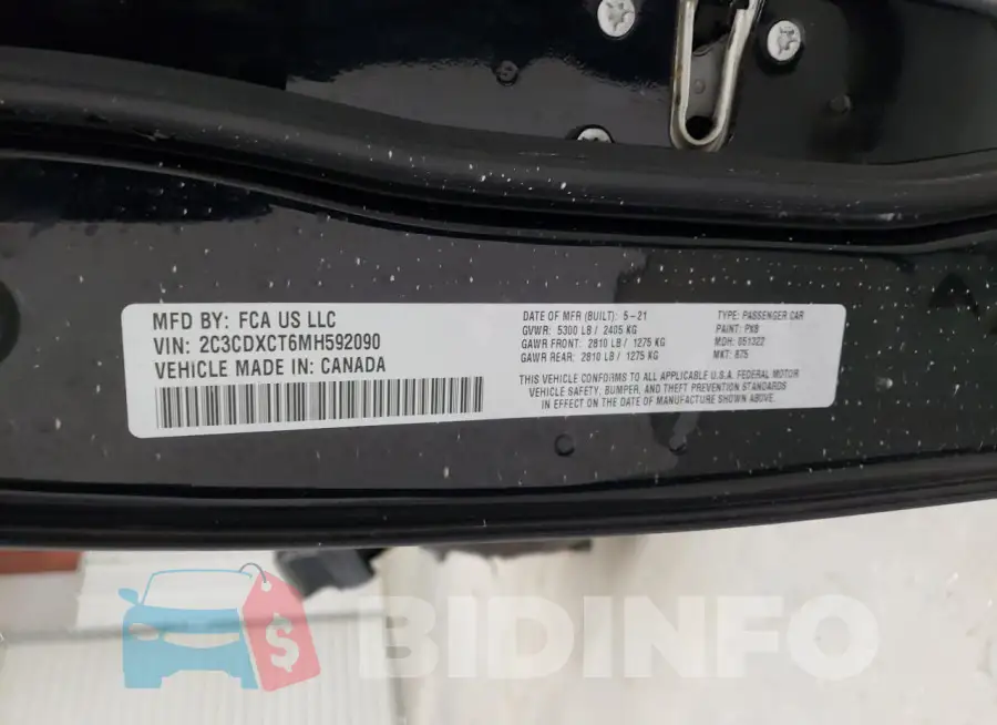2C3CDXCT6MH592090 Photo# 13