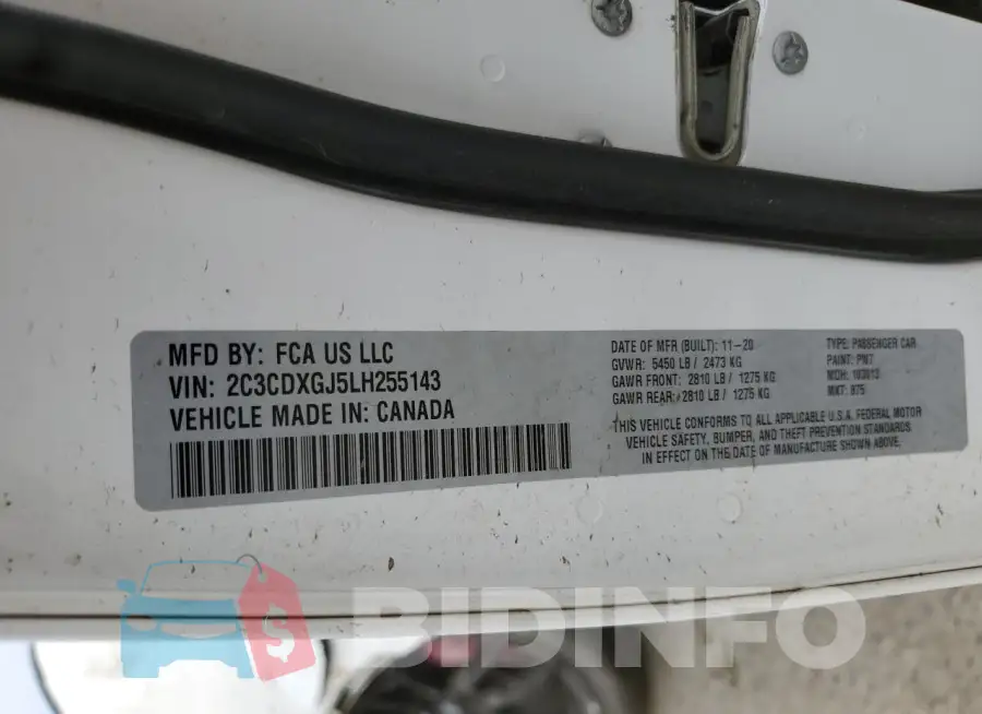 2C3CDXGJ5LH255143 Photo# 13