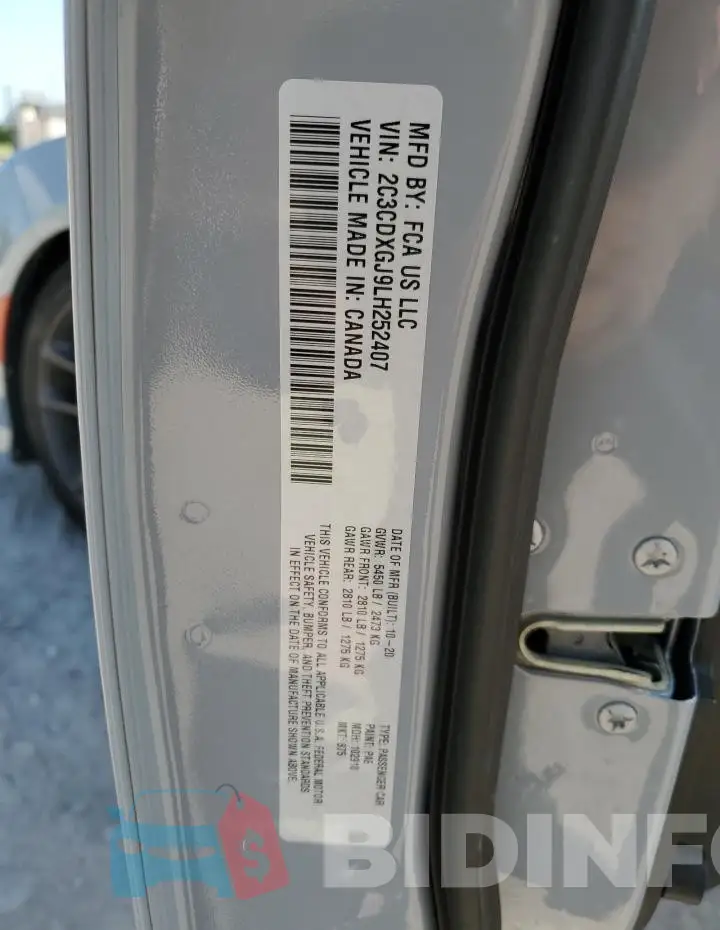 2C3CDXGJ9LH252407 Photo# 13