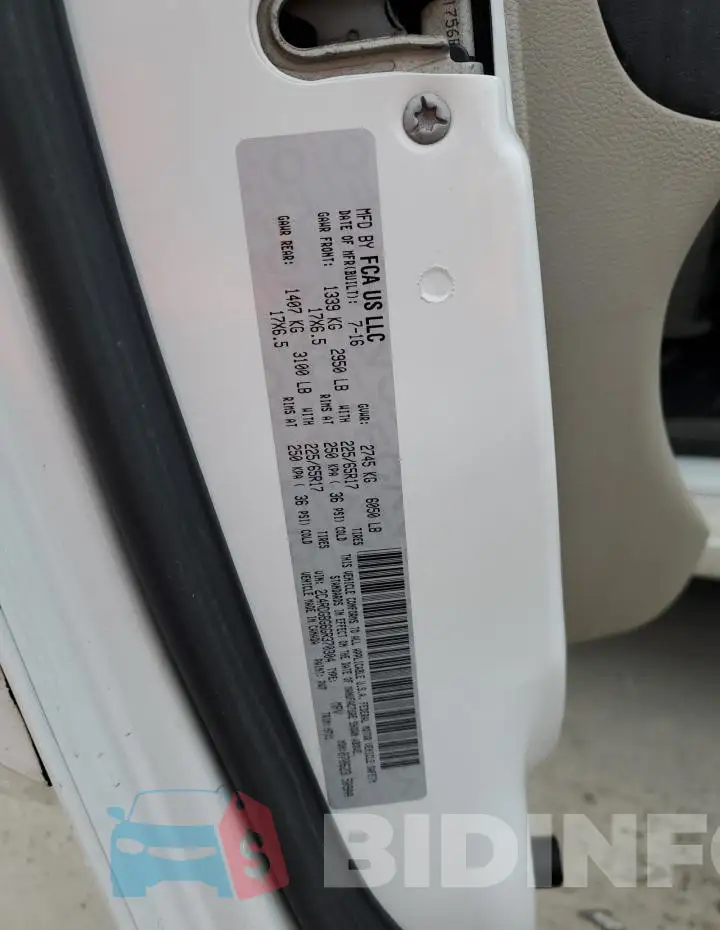 2C4RDGBG6GR370304 Photo# 13