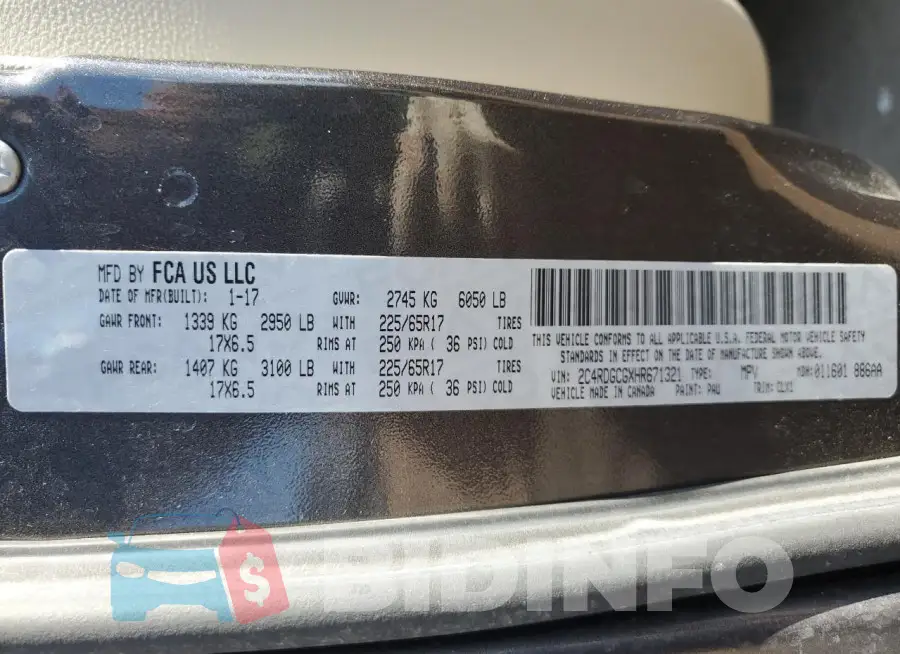 2C4RDGCGXHR671321 Photo# 13