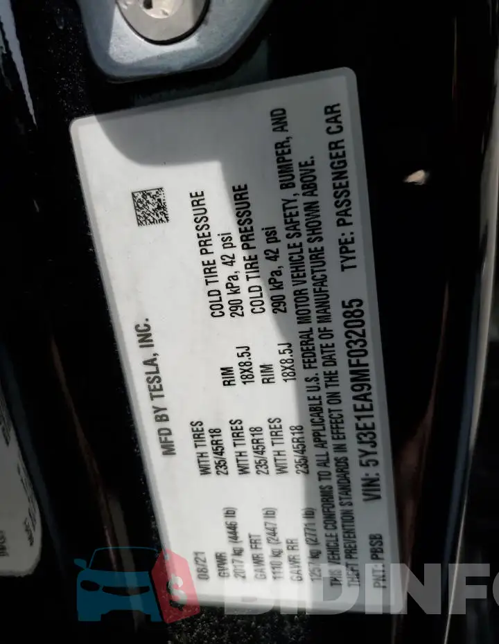 5YJ3E1EA9MF032085 Photo# 12