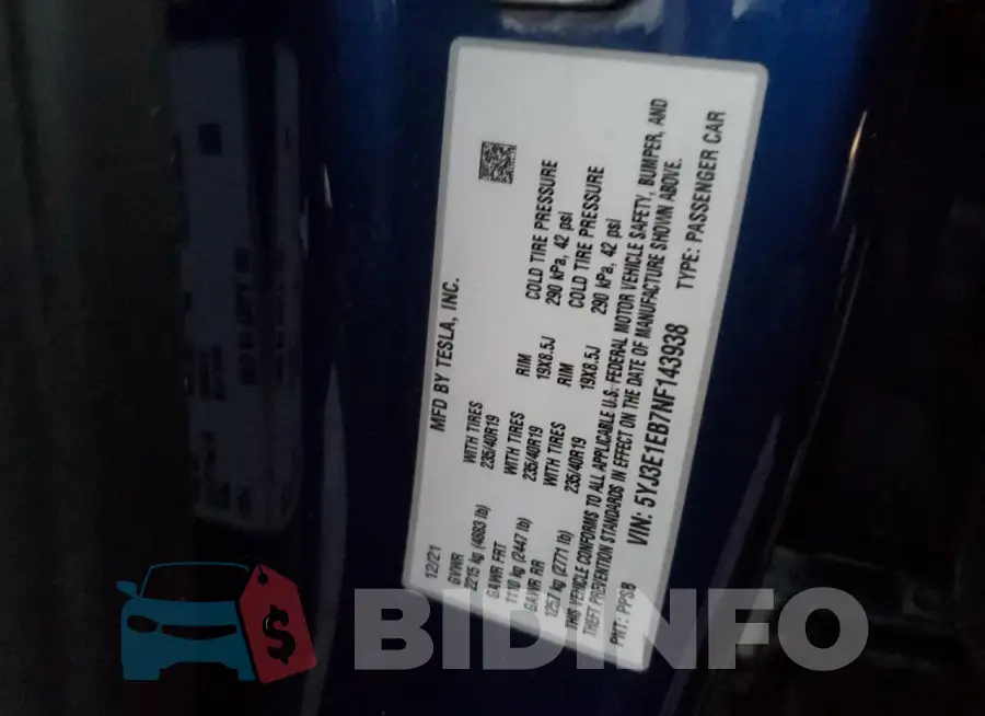 5YJ3E1EB7NF143938 Photo# 12