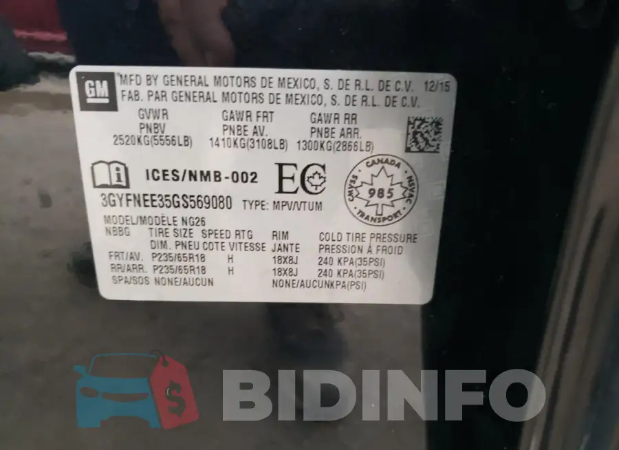 3GYFNEE35GS569080 Photo# 13