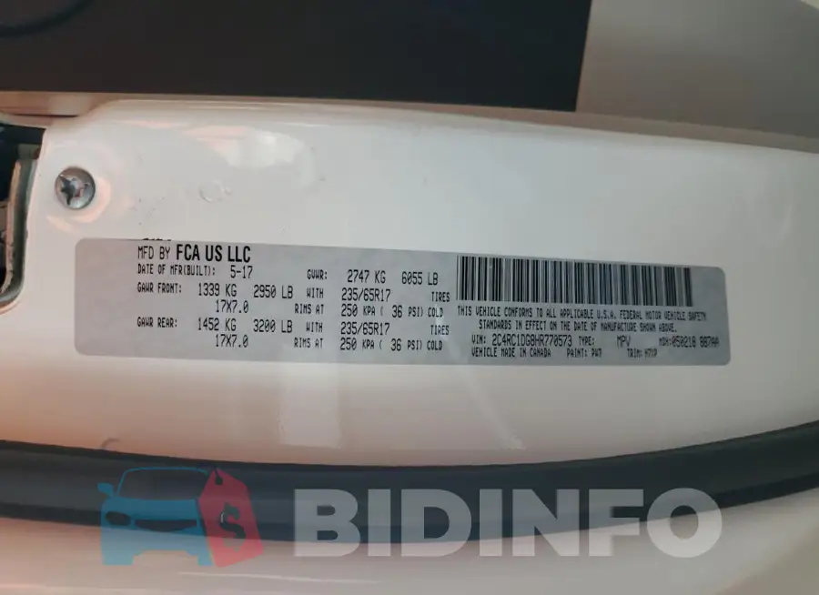 2C4RC1DG8HR770573 Photo# 13