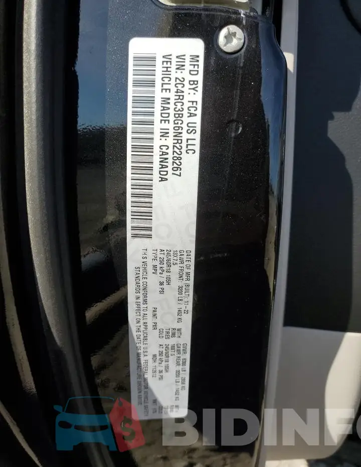 2C4RC3BG6NR228267 Photo# 13