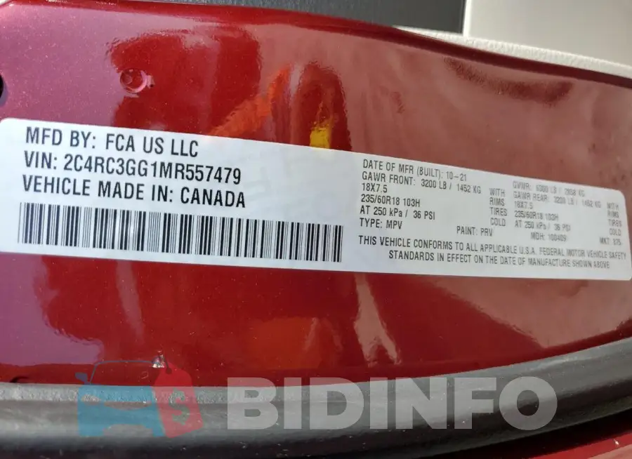 2C4RC3GG1MR557479 Photo# 14