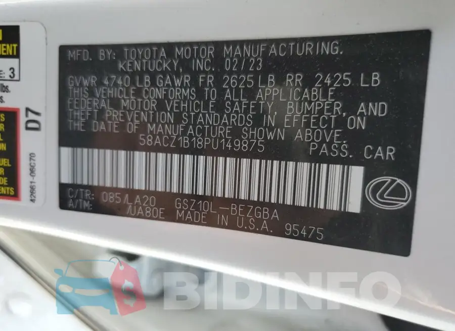 58ACZ1B18PU149875 Photo# 12