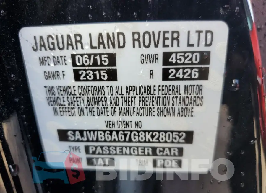 SAJWB6A67G8K28052 Photo# 13