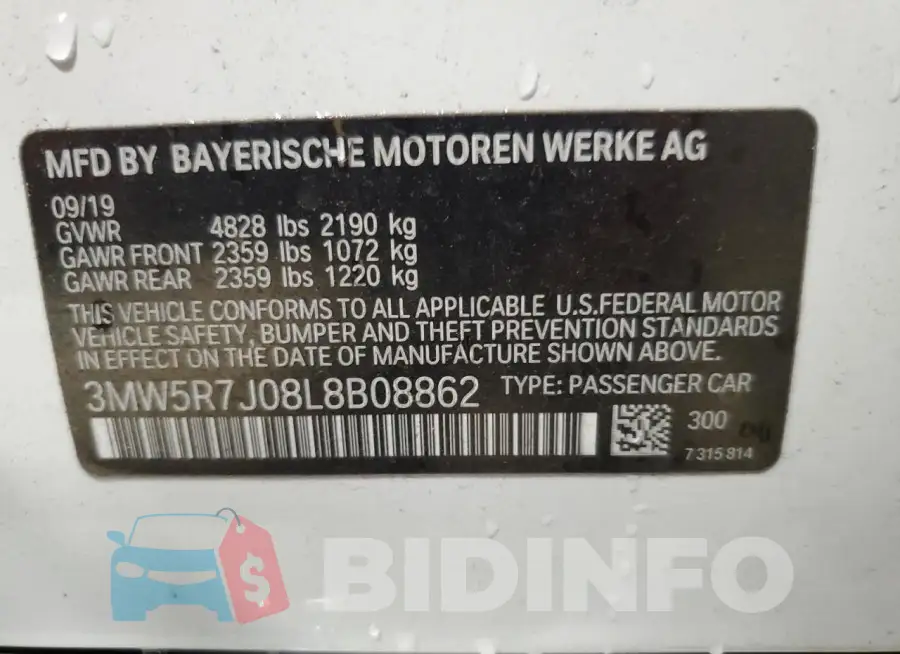 3MW5R7J08L8B08862 Photo# 12