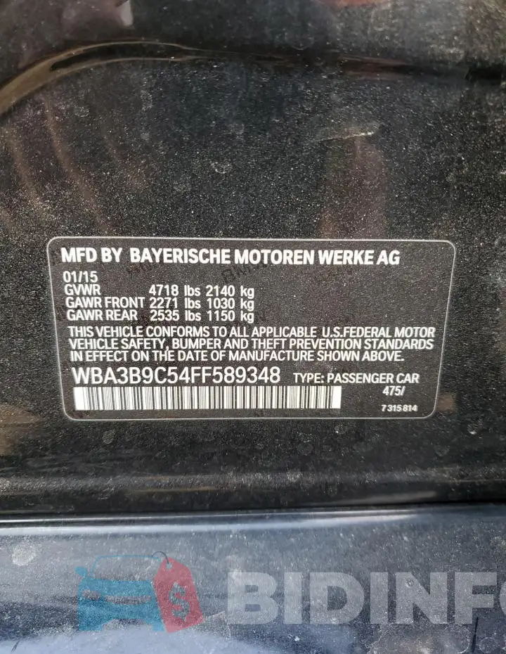 WBA3B9C54FF589348 Photo# 12