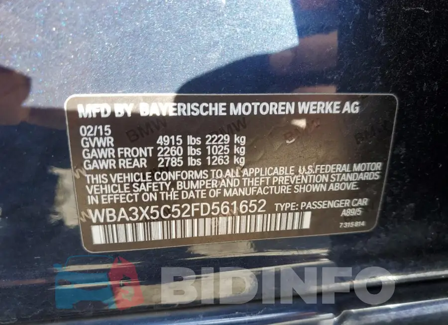 WBA3X5C52FD561652 Photo# 12