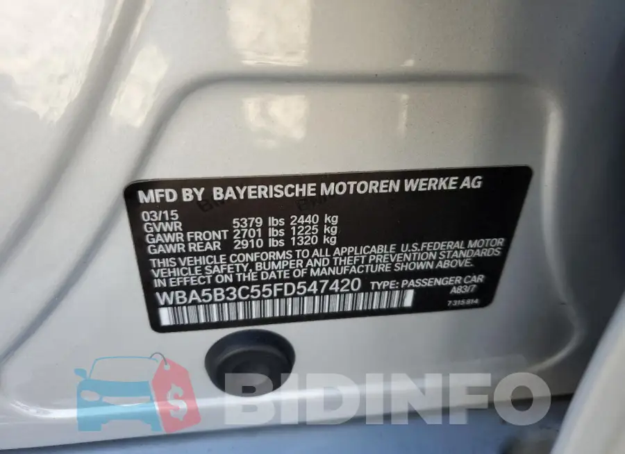 WBA5B3C55FD547420 Photo# 13