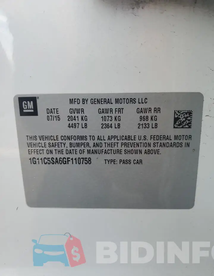 1G11C5SA6GF110758 Photo# 12