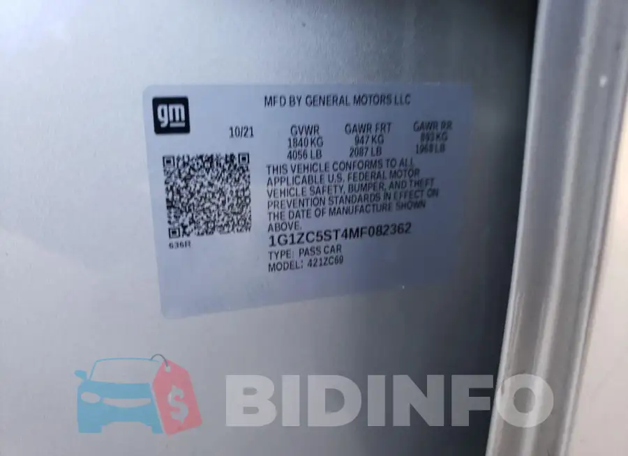 1G1ZC5ST4MF082362 Photo# 12