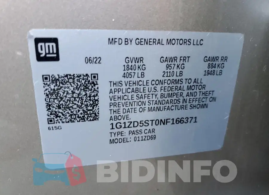 1G1ZD5ST0NF166371 Photo# 13