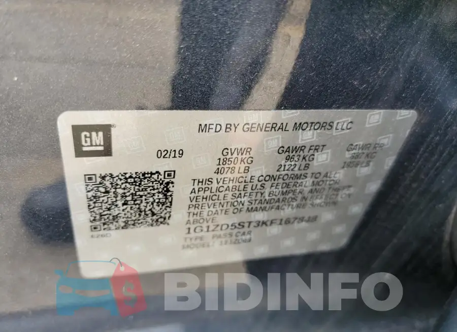 1G1ZD5ST3KF167848 Photo# 12