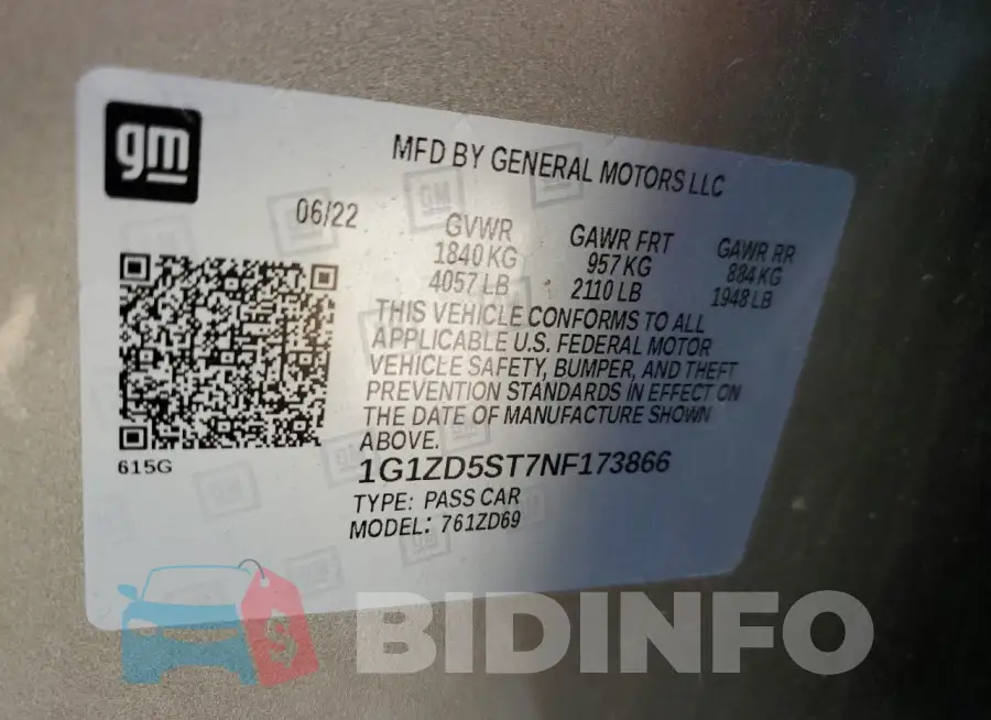 1G1ZD5ST7NF173866 Photo# 12