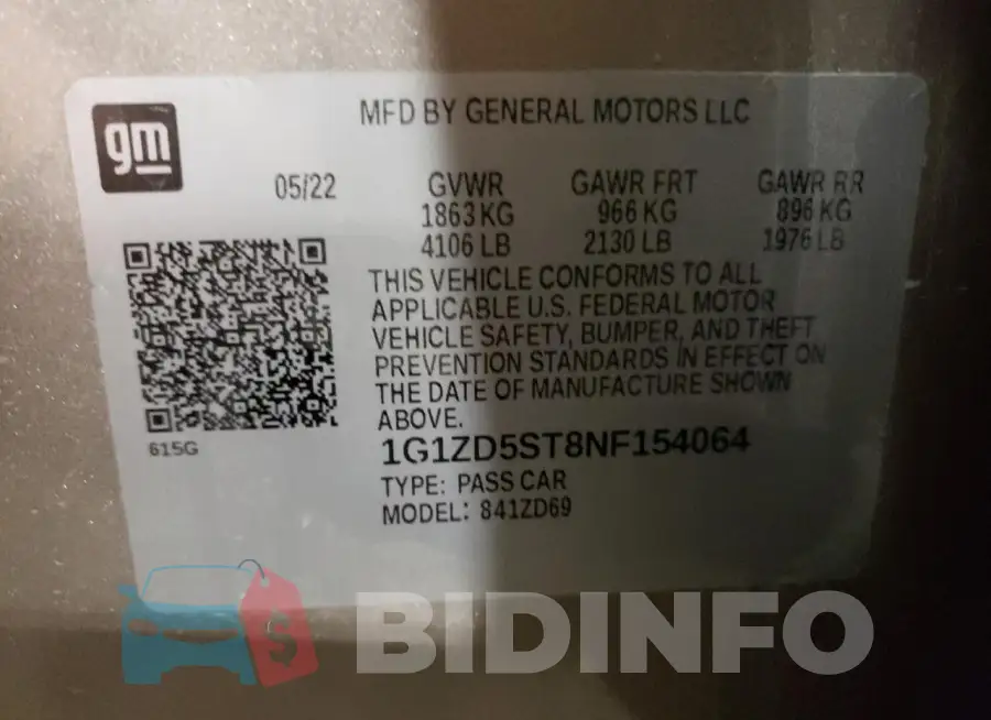 1G1ZD5ST8NF154064 Photo# 12