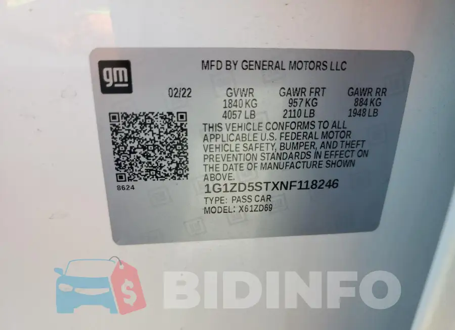 1G1ZD5STXNF118246 Photo# 12